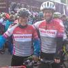 Karl Breitenbücher (links) und Fabian Breitenbücher vor dem Start des Benefiz-Rennens in Marbach.