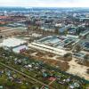 Ein Luftbild vom Januar 2019 vom Gebiet der ehemaligen Ledward-Kasernen, wo in den nächsten Jahren Neubauten für die Fachhochschule, die Carus-Allee und das Gelände der Landesgartenschau 2026 mit einem Bürgerpark entstehen.