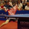 Bastian Steger (im Bild) gewann in Ochsenhausen gegen Stefan Fegerl, gegen Hugo Calderano ging die Nummer 1 des TSV Bad Königshofen leer aus.