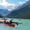 Pures Abenteuer war für Sonja Scheuplein (im Kajak, Mitte) angesagt, als es bei einer Kajak-Tour über den berühmten "Lake Louise" ging. Pures Abenteuer war für Sonja Scheuplein (im Kajak, Mitte) angesagt, als es bei einer Kajak-Tour über den berühmten "Lake Louise" ging.