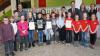 Gemeinsam mit den Verantwortlichen freuten sich die Schüler von Üchtelhausen, Schwebheim und Grafenrheinfeld über ihre Urkunden. Hinten von links: Rektor Markus Wahl, der Vorsitzende des Schullandheimwerks Jochen Heilmann, die Rektorinnen Kerstin Weber und Andrea Habenstein, Bürgermeisterin Birgit Göbhardt, Landrat Florian Töpper, Schulamtsdirektorin Gabriele Freiberg und Rektor Jürgen Elsen.