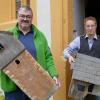 Marcus Gessner (links) und Michael Suffa vor der Maternkapelle, die eine zentrale Rolle für den Bamberger Krippenweg einnimmt.