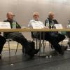 Zeitzeugen berichteten über das Leben an der Grenze. Von links: die ehemaligen Grenzkompanieangehörigen Uwe Reitzner und Fritz Müller sowie Ralf Luther, Gerhard Müller aus Birx und der einstige Beamte der bayerischen Grenzpolizei, Detlef Deutsch.