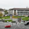 Noch ist der Kardinal-Faulhaber-Platz ein Provisorium. Hier ein Blick vom künftigen Stadtbalkon des benachbarten Mainfranken Theaters.