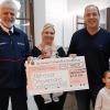 Im Bild: (von links) Lothar Schwarz, Kathrin Appel (mit dem kleinen Henner auf dem Arm) und Christian Appel mit Sohn Christian.