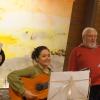 Sorgten mit einem Mundartlied für Vergnügen: Peter Götz, Sonja Hildmann und Willi Götz.
