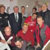 Die fleißige Truppe der Humanitären Ungarnhilfe Hl. Elisabeth mit Vorsitzendem Klaus Höhn (links), daneben der Direktor des Rhön Park Hotels, Ben Baars und der Direktor für Auswärtige Beziehungen der Ungarischen Malteser, László Adány.