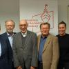 Das neue Vorstandsduo mit (von links): Volkmar Halbleib, Walter Kolbow, Prof. Eberhard Grötsch, Gerhard Hartmann, Eva-Maria Weimann und Georg Rosenthal.