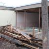 Das leerstehende Bestandsgebäude der Kindertagesstätte Baumhofstraße in Marktheidenfeld wird seit Dezember 2019 entkernt und seit diesem Monat abgebrochen.