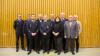 Die Geehrten des Feuerwehrvereins Schonungen zusammen mit den  Kommanden. Hintere Reihe von links: Jan Bauer (Kommandant), Joachim Michel (stellvertretender Vorsitzender), Josef Brand, Peter Höhn, Hermann Doile (Vorsitzender), Paul Klüpfel (stellvertretender Vorsitzender). Vordere Reihe von links: Dennis Reulein (stellvertretender Kommandant), Stefan Hofmann, Petra, Benkert und Herbert Sauer.