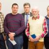 Gelobt wurden auf der Herbstversammlung der Metall-Innung Mainfranken-Mitte Alexander Koller (Zweiter von links) und Franz Genheimer (Zweiter von rechts) für deren langjährige ehrenamtliche Tätigkeit im Prüfungsausschuss von Obermeister Detlef Lurz (Mitte). Mit im Bild Roland Rechter (links, stellvertretender Obermeister) und Thomas Schneider (rechts, stellvertretender Obermeister).