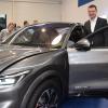Alexander Klamt (links) und Jürgen Gaul präsentierten mit dem neuen elektrischen Ford Mustang nicht nur ein Stück Zukunft, sondern auch ein Fahrzeugbestandteil aus dem Hause Preh.