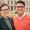 Julia Bretz (FDP Würzburg) und Tobias Dutta (Junge Liberale Würzburg).