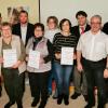Die Bereitschaft des Roten Kreuzes Homburg ehrte bei ihrer Jahresversammlung langjährige Helfer (von links): Antonia Stenger, stellvertretender Kreisgeschäftsführer Florian Schüßler, Marianne Otremba, Nils Hoßfeld, Rita Martin, Christine Martin, Carmen Mair, Kreisbereitschaftsleiter Sebastian Becker, Bereitschaftsleiter Gerald Richter und stellvertretender Bürgermeister Steffen Schäfer.