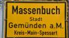 Ortsschild des Gemündener Stadttteils Massenbuch.