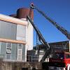 Die Szenerie beim Feuerwehr-Einsatz am Furnierwerk. Die Szenerie beim Feuerwehr-Einsatz am Furnierwerk.