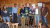 Die neu gewählte Vorsitzende Katharina Pfleger (links) und 2. Bürgermeister Wolfgang Eller (Zweiter von rechts) gratulierten den Geehrten Alexander Seifert, Bernd Wolf, Klaus Hohner, Willi Vollmuth, Andreas Vollmuth, Markus Vollmuth und Martin Wirsching.
