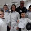 Die erfolgreiche TG-Riege (von links): Maximilian Deißler, Nils Margull, Lea Sauer, Paula Völker, Trainer Henryk Fabian, Nick Weigel, Maira Alegria Gil Austel und Erin Ritter. Es fehlen: Nomi Claire Withers, Felix Ayotunde Hartmann, Nils Heßdörfer und Hannin El-Qarm.