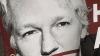 Ein Banner für die Freilassung von Assange.