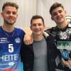 Konnten nach dem Spiel schon wieder lachen (von links): Jonas, Fabian und Benedikt Sagstetter.