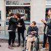 Jahresfeier und Rampeneröffnung im Viertel-Café. Jahresfeier und Rampeneröffnung im Viertel-Café.