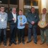 Die Sieger: Alexander Harth (Gewehr-Scheibe), Matthias Gillner, Zweiter Ritter Alfred Holzapfel, Norman Pfeufer (Gewehr-Pokal), Sportleiter Andreas Amend, Ernst Rottenbiller (Pistolen-Scheibe), Marc Breitenbach (Pistolen-Pokal). 