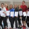 Aus dem Kreis Haßberge waren erfolgreich: Birgit Keim (FC Hellingen), Alina Rippstein, Nicole Bergmann (RV Adler Sand), Diana Sperber, Sandra Eller (SV 2000 Ebern), Helmut Hild (TV Augsfeld), Dawn Bauer (SV Ebelsbach), Johanna Bergmann (TV Haßfurt) und Anna-Maria Gebhardt (TV Zeil). Rechts: Kreisvorsitzender Gerald Makowski.