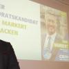 Landratskandidat Timo Markert auf Wahlkampftour.
