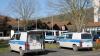 Bundespolizei vor der Scherenberghalle in Gemünden.