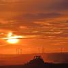 Grandioser Sonnenuntergang in einem prächtigen Orangerot
