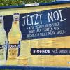 Mit Selbstironie und Humor - so will Bionade auch in diesem Jahr wieder auf seinen Plakaten (hier in Mellrichstadt) und im Fernsehen werben und in der Erfolgsspur bleiben, in die das Unternehmen nach seinem Relaunch zurückgekehrt ist.