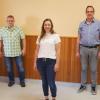 Das Ortsoberhaupt vereidigte die vier neuen Gemeinderatsmitglieder: (von links) Bürgermeister Georg Rath, Klaus Kranz, Kerstin Schneider, Gerd Bieber und Tobias Rauch.