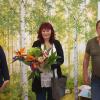 Im Bild von links: Andrea Imhof, Jubilarin Andrea Kleinheinz und Eberhard Imhof.