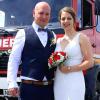 Den Bund fürs Leben schlossen der Sälzer Feuerwehrkommandant Linus Schnell und Lisa Göppner.
