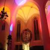 Bei den "Kirchen(t)räumen" wird der Steigerwalddom von Gerolzhofen immer von innen illuminiert. Am Montagabend wird das Gotteshaus diesmal von außen angestrahlt. 