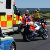 Verkehrsunfall auf der Autobahn bei Geiselwind. Walter Günther war als Erster mit der Dienstmaschine vor Ort und versorgte einen Verletzten. Verkehrsunfall auf der Autobahn bei Geiselwind. Walter Günther war als Erster mit der Dienstmaschine vor Ort und versorgte einen Verletzten.