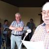 Werner Beck (rechts) spielt 1. Stimme und leitet gleichzeitig den Posaunenchor Füttersee