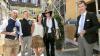 Beim Richtfest des Gashofs "Stadt Mainz": der neue Besitzer und Investor Georg Göbel (von links), Michael Bauer, Georg Göbels Frau und Architektin Sandra Göbel und Zimmermann Andreas Reinhard und OB Christian Schuchardt.
