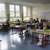 Unterricht in Corona-Zeiten. Das Bild aus der 5. Klasse der Kreuzbergschule Bischofsheim zeigt, wie das Abstandhalten im Klassenzimmer möglich ist.