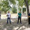 Ende Juli bis Ende August werden bekannte Würzburger der Kulturszene ein Kulturfestival auf die Beine stellen. Von links: Komponist Burkard Schmidl, Sven Höhnke (Intendant Theater am Neunerplatz, Mitorganisator), Karl-Georg Rötter (Mitorganisator) sowie Wolfgang und Elisabeth Salomon („Würzburg liest ein Buch“, Mitorganisatoren).