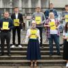 Die Abschlussklasse der Max-Balles-Mittelschule Arnstein mit Lehrkräften.