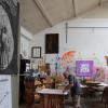 Einblick in Pater Dufners Atelier. Einblick in Pater Dufners Atelier.