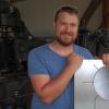 Tobias Schürlein produziert mit seiner Firma TS-Stahlbau Stahlherdplatten.