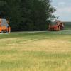 Hier wird der Asphalt aufgebracht, der mit Rapsöl hergestellt wurde. Hier wird der Asphalt aufgebracht, der mit Rapsöl hergestellt wurde.