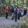 Revierförster Jochen Haala (Dritter von rechts) führte durch den Wald bei Bramberg.