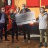 v.l.n.r. Bürgermeister und AWO-Vorsitzender Stefan Wolfshörndl, Sabrina Lohmann, Christoph Henneberger und Christine Reissinger, Leitung des Waldkindergartens Gerbrunn.