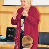 Maja Nielsen  in der Grundschule Kürnach.