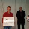 Die DJK Windshausen wurde mit der Goldenen Raute des BFV geehrt. Darüber freuen sich (von links)  Klaus Eisenmann, Kurt Then, Rainer Lochmüller und Bernd Hein.