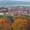 Der Herbst zieht langsam in die "Stadt mit Herz" ein. Das Bild entstand von der Luitpoldhöhe aus.