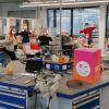 IG Metall Jugend in der Ausbildungswerkstatt bei P & G am Standort Marktheidenfeld.
